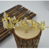 F-0473 Luxury Rhinestone Gold Queen Crown Bridal Headpiece Wedding Hair Accessories