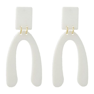 E-4412 Fashion Women Gold Plated Geometric Plastic Earrings