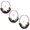 N-6962 Fashion Multilayer tassel Pearl Pendant Flower Shape Necklaces for Women Bohemian Party Jewelry