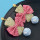 E-4415 New Fashion Gold Plated Alloy cloth bowknot Plush ball pendant Earrings
