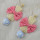 E-4415 New Fashion Gold Plated Alloy cloth bowknot Plush ball pendant Earrings