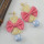 E-4415 New Fashion Gold Plated Alloy cloth bowknot Plush ball pendant Earrings