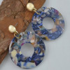 E-4419 5 Colors Fashion Round Acrylic Drop Earrings for Women Bohemian Wedding Party Jewelry