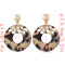 E-4419 5 Colors Fashion Round Acrylic Drop Earrings for Women Bohemian Wedding Party Jewelry