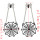 E-4416 Bohemian style Black Alloy Spider web shaped pendant dangle earrings