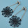 E-4416 Bohemian style Black Alloy Spider web shaped pendant dangle earrings