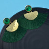 E-4418 3 Colors Bohemian Gold Plated Crystal Long thread Tassel Drop Earrings Jewelry
