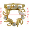 P-0390 Fashion Gold Silver Plated Alloy Crystal Rhinestone Scarf Buckle Brooch Accessory Women's Wedding Gift