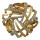P-0388 Fashion Gold Plated Alloy Crystal Rhinestone Flower Scarf Buckle Brooch Accessory