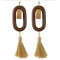 E-4424 6 Colors Unique Acrylic Thread Tassel Drop Earrings for Women Boho Party Jewelry Accessories