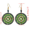 E-4433 5 Colors Bohemian  Gold Plated Round Earrings for Women Wedding Party Accessories