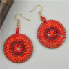 E-4433 5 Colors Bohemian  Gold Plated Round Earrings for Women Wedding Party Accessories