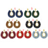 E-4425  Boho Fringe Earrings Gold Plated Big Waterdrop Stud Tassel Earring Ear Jewelry