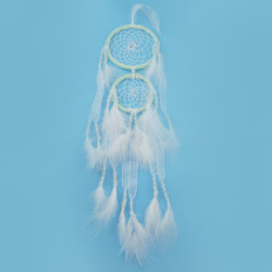 N-6967 New Fashion Dreamcatcher Gift Handmade Dream Catcher Net With Chiffon Woolen Bead Feathers Pendant Wall Hanging Decoration Ornament