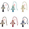 N-6973 6 Colors Fashion Pendant Dangle Pom pom Bead Tassel Earring for Women Jewelry