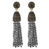 E-4426 3 Colors Bohemian Gold Plated Rhinestone Beaded Tassel Drop Dangle Earrings Women Wedding Party Accessories