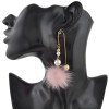 E-4429 5 Colors Bohemian Gold Plated Hook  Venetian Pearl Woolen ball Drop Dangle Earrings for Women Fashion Wedding Party Accessories