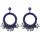 E-4430 7 Colors Bohemian Gun Black Alloy Acrylic Beaded  PearlTassel Drop Dangle Earrings Women Wedding Party Accessories