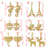 E-4440 Fashion Punk Gold Plated Alloy Animal Skull 6 Styles