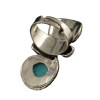 R-1203 Vintage Style 8 Letter Turquoise Rings Antique Silver Plated Women Flower Turquoise Rings Opening Rings
