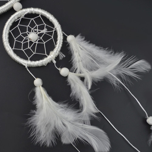 N-6970 New Fashion White Spider web Shape  feather Bead pendant decoration Jewelry
