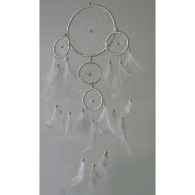 N-6970 New Fashion White Spider web Shape  feather Bead pendant decoration Jewelry