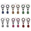 E-4445 6 Colors  Acrylic Beaded Tassel Water Drop Earrings For Women Jewelry Accessories