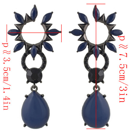 E-4445 6 Colors  Acrylic Beaded Tassel Water Drop Earrings For Women Jewelry Accessories