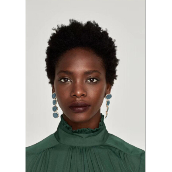 E-4446 6 Colors Bohemian Rhinestone Cotton Statement Earrings for Women Party Jewelry Accessories