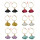 E-4444 6 Colors Fahsion Alloy Cloth Material Flower Earrings Trendy Jewelry
