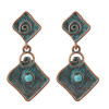 E-4447 Retro Exaggerated Turquoise Earrings Geometric Carved Palace Earring Irregular Drop Dangle Earrings 6 Styles