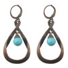 E-4447 Retro Exaggerated Turquoise Earrings Geometric Carved Palace Earring Irregular Drop Dangle Earrings 6 Styles