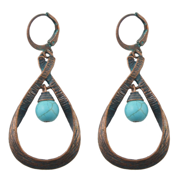 E-4447 Retro Exaggerated Turquoise Earrings Geometric Carved Palace Earring Irregular Drop Dangle Earrings 6 Styles