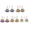 E-4453 5 Colors Fahsion Alloy Cloth Material Flower Earrings Trendy Jewelry