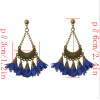 E-4453 5 Colors Fahsion Alloy Cloth Material Flower Earrings Trendy Jewelry
