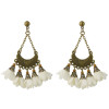 E-4453 5 Colors Fahsion Alloy Cloth Material Flower Earrings Trendy Jewelry