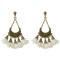 E-4453 5 Colors Fahsion Alloy Cloth Material Flower Earrings Trendy Jewelry
