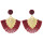 E-4457 Fashion Fan-shape Gold Plated Alloy Button Thread Drop Dangle Earrings For Women's Engagement Gift