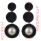 E-4459 5 Colors Pearl Pom Pom Ball Statement Drop Earrings for Women Ladies Weddding Party Fashion Accessories