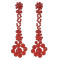 E-4460 3 Colors Resin Beads Statement Earrings for Women Ladies Wedding Party Fashion Jewelry