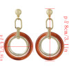E-4461 4 Colors Women fashion  Acrylic Big Circle Long Drop Dangle Earrings Jewelry