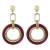 E-4461 4 Colors Women fashion  Acrylic Big Circle Long Drop Dangle Earrings Jewelry