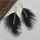 E-4464 2 Styles 3 Colors Bohemian  Alloy pearl Feather Long Drop Earrings Trendy Jewelry