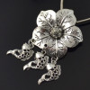 N-6974 New Fashion Silver Plated Alloy Flower fish pendant Necklace