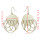 E-4465 Bohemian Smooth Gold Plated Drop Dangle Circle Earrings Women's Engagement Accessories