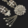 N-6975 New Fashion Vintage Silver Waist Chain Flower Bells Metal Tassel  Belly Chain  Charm Belt Chains Body Jewelry