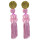 E-4471 6 Colors Gold Metal Beads Statement Thread Ball Drop Earrings for Women Bohemian Party Jewelry