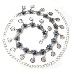 N-6985 3 Styles Pearl diamond silver plated gold plated trendy Flower Waist chain Jewelry