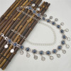 N-6985 3 Styles Pearl diamond silver plated gold plated trendy Flower Waist chain Jewelry