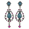 E-4466 Fashion & Home & Living Earring Party Earring Silver Plated Rhinestone Drip Earring